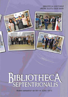 Coperta revistei Biblioteca Septentrionalis nr 39/2012